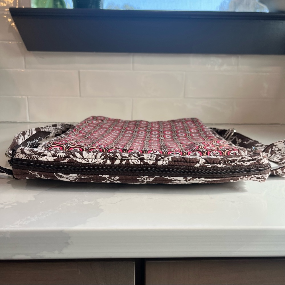 Vera Bradley Retired Imperial Asian Toile Brown Pink Crossbody Messenger Bag EUC - Picture 11 of 16
